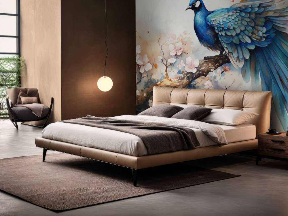 Paon dans la Brume de Printemps