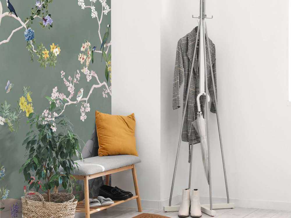 Birds in Garden Panorama 6