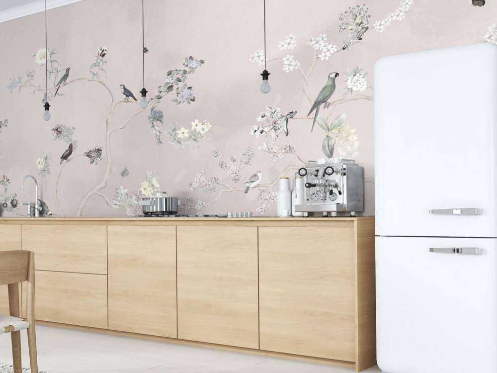 Birds in Garden Panorama 10