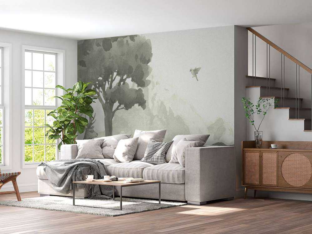 Animaux de la forêt en vert d'eau