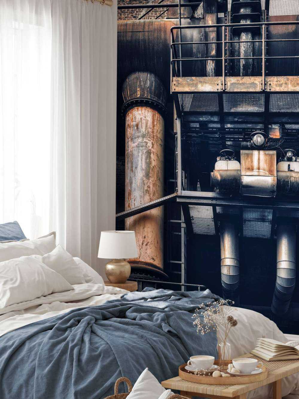 Tuyaux dans une ancienne usine