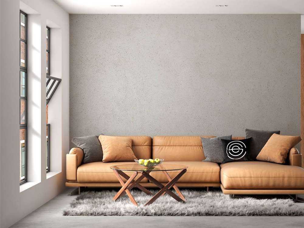 Structure en béton avec des pierres fines