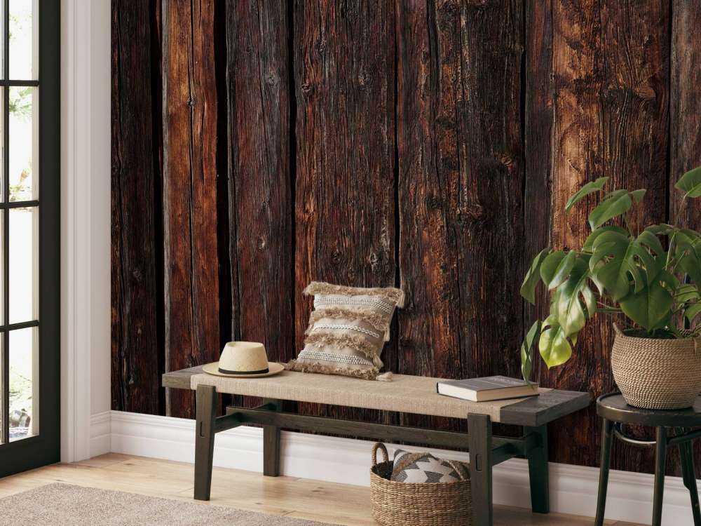 Bois vertical foncé