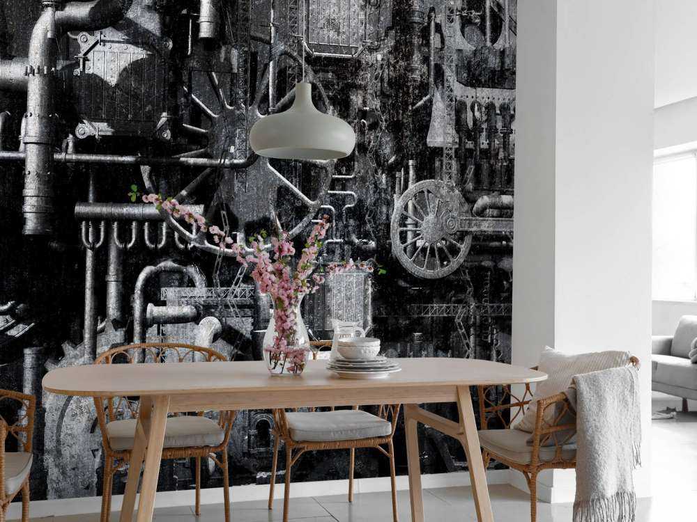 Ancienne salle des machines d'un train