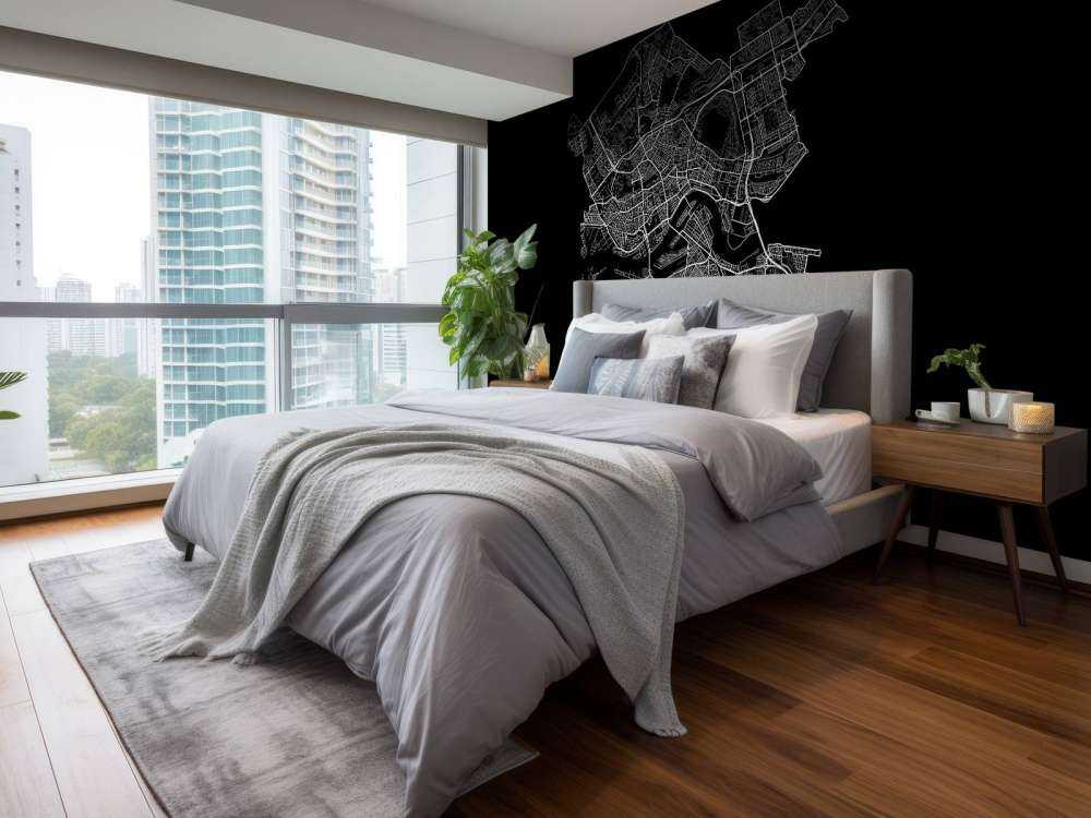 Carte de Rotterdam, noir