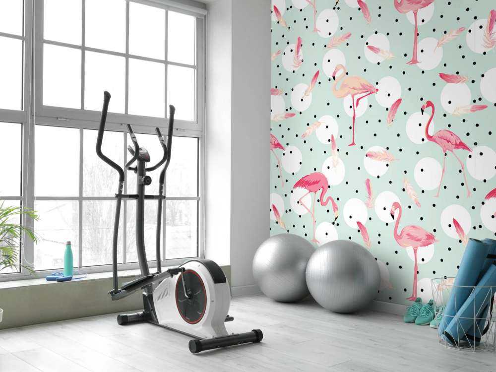 Flamants et plumes roses