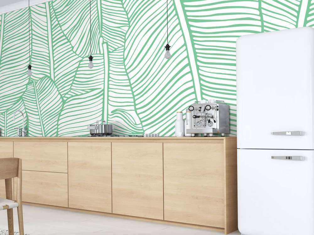 Motif de feuille vert