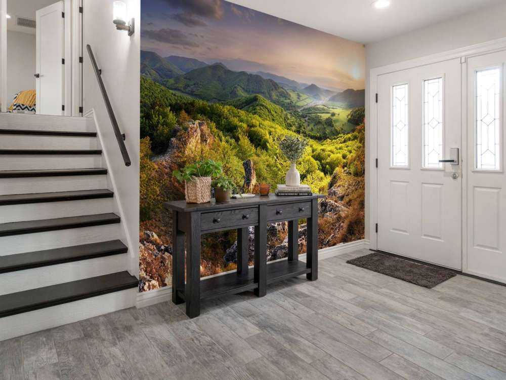 Paysage de montagne au printemps