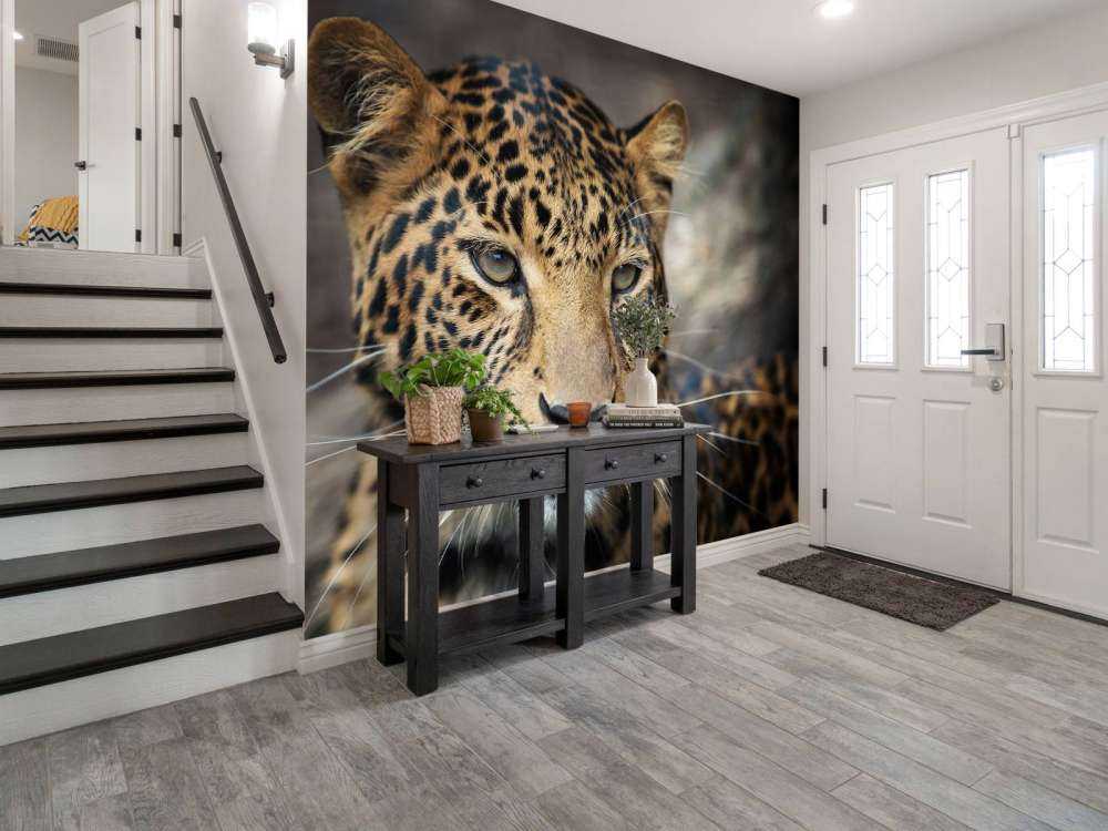 Gros plan d'une tête de léopard