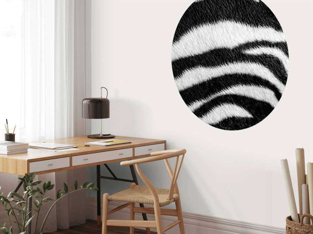 Gros plan sur le manteau zébré