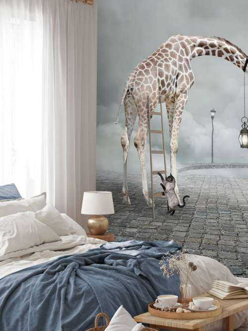 Paysage fantastique avec des animaux