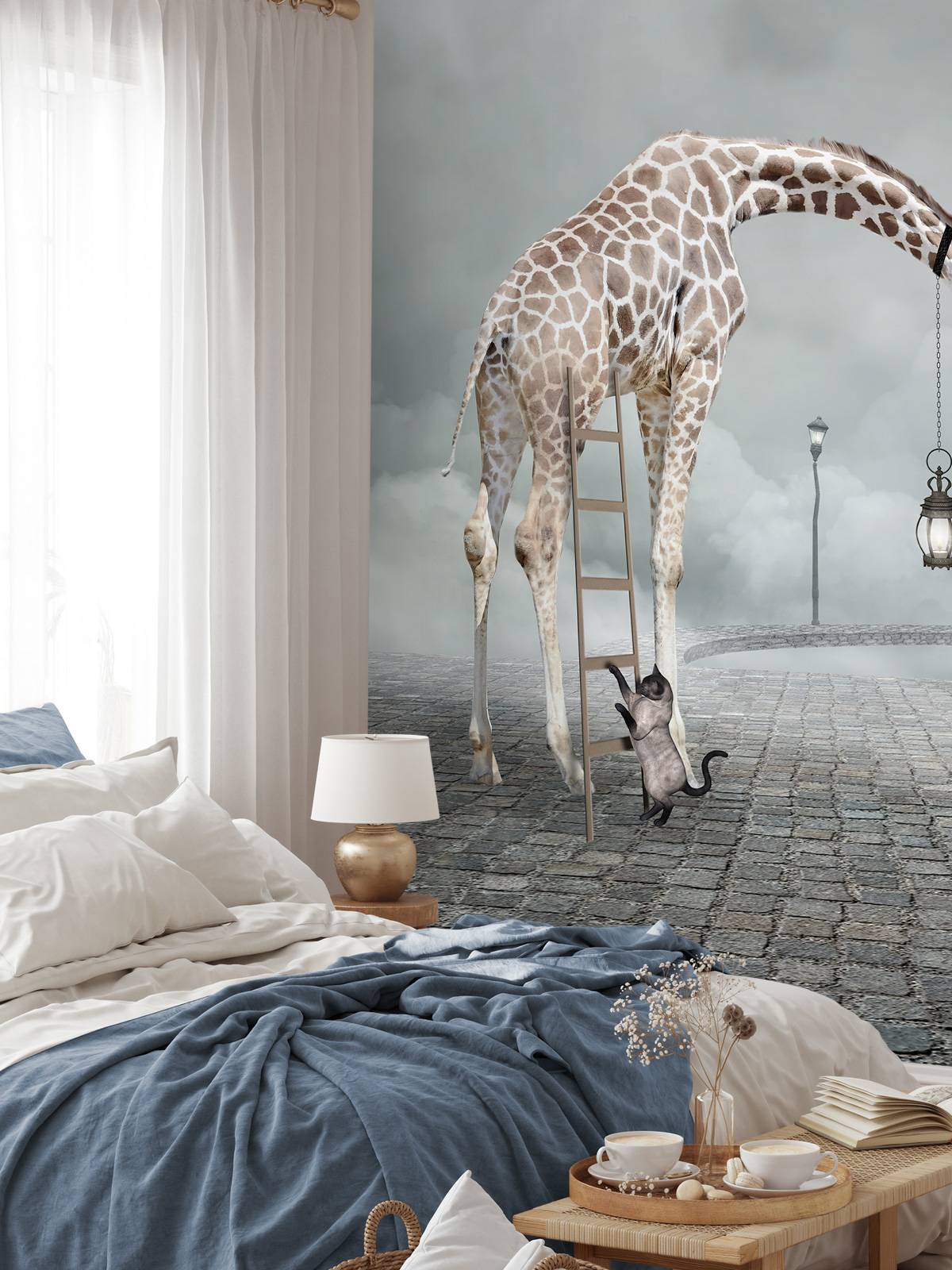 Paysage fantastique avec des animaux