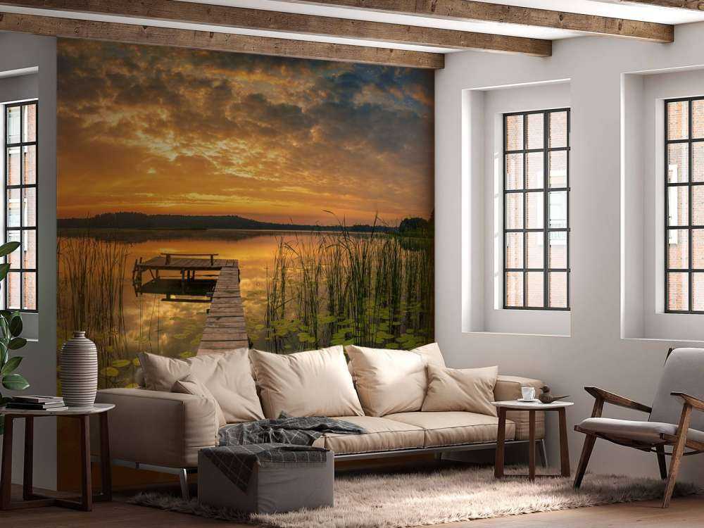 Lever du soleil sur le lac