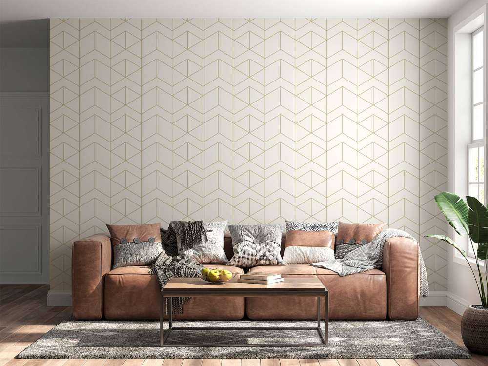 Tuiles blanches géométriques