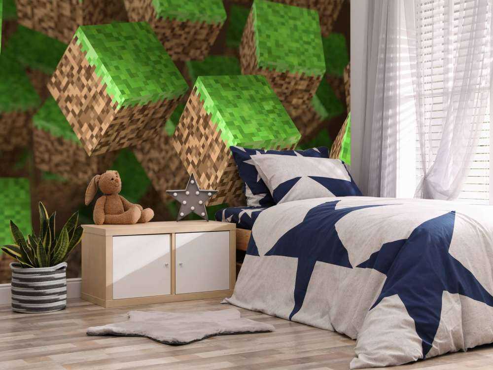 Blocs d'herbe 3D Minecraft