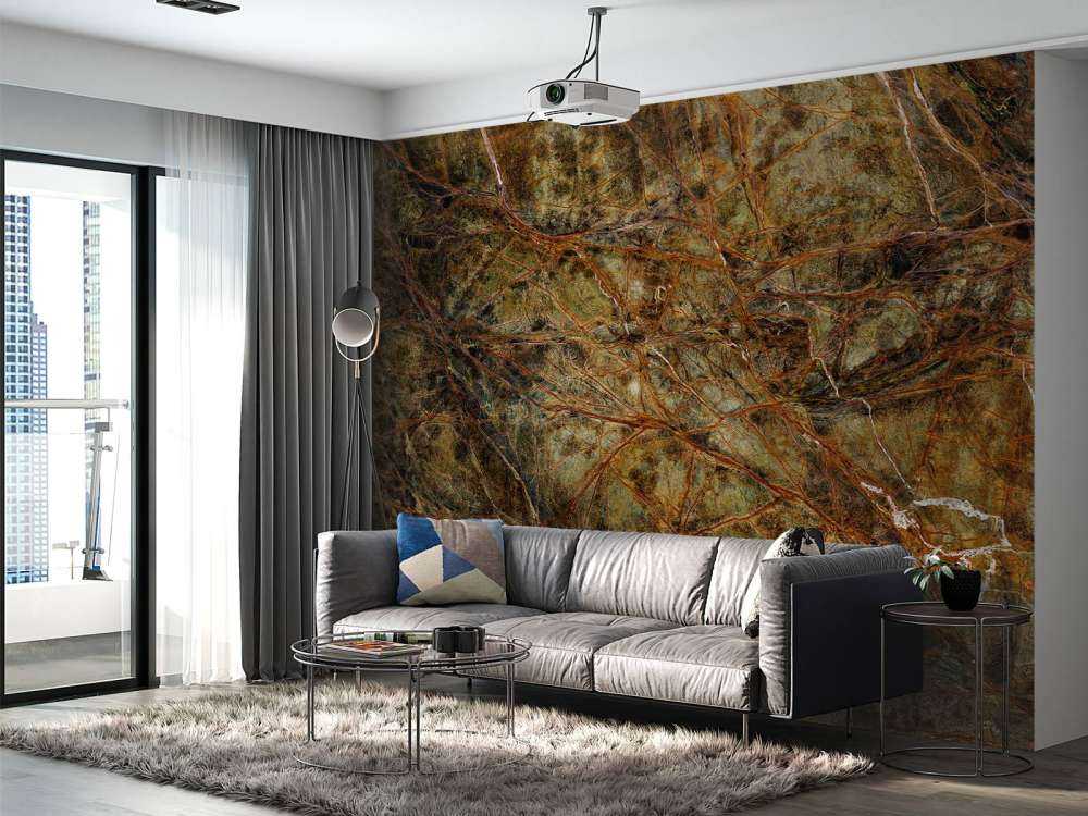 Marbre avec des veines colorées