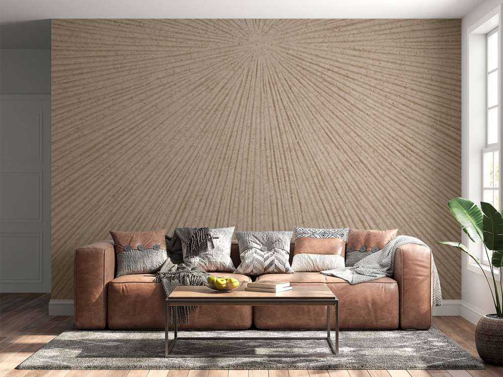 Structure avec des lignes en brun beige