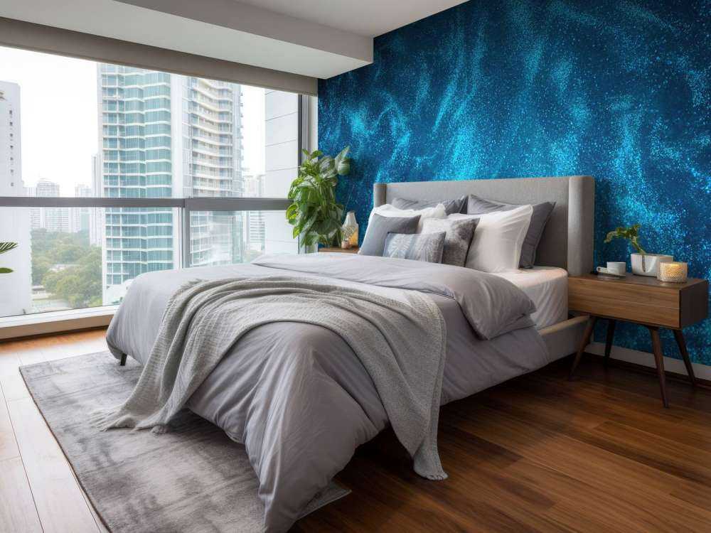 Ruisseau à paillettes bleues