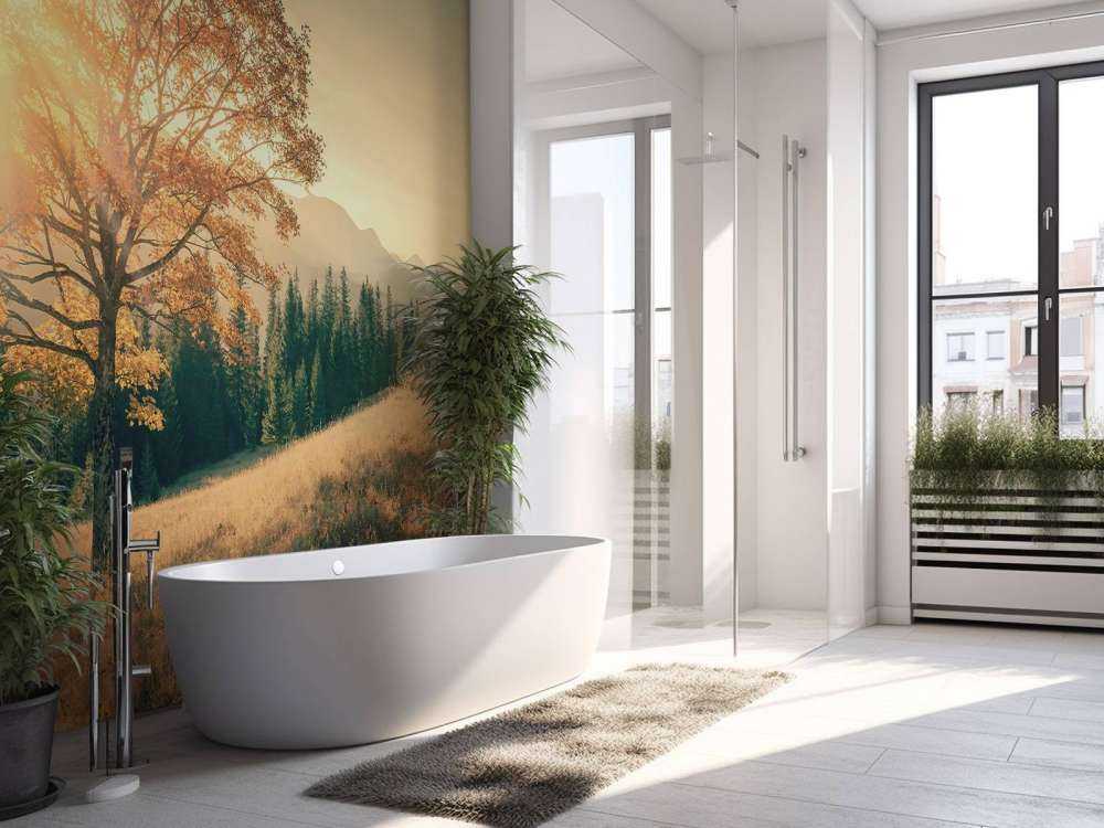 Coucher de soleil dans une vallée