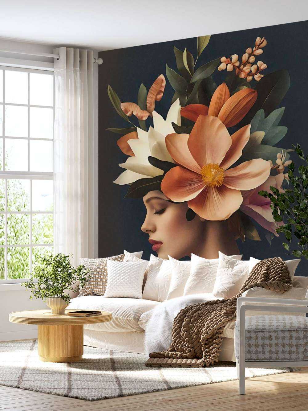 Botanical beauty ethereal portrait