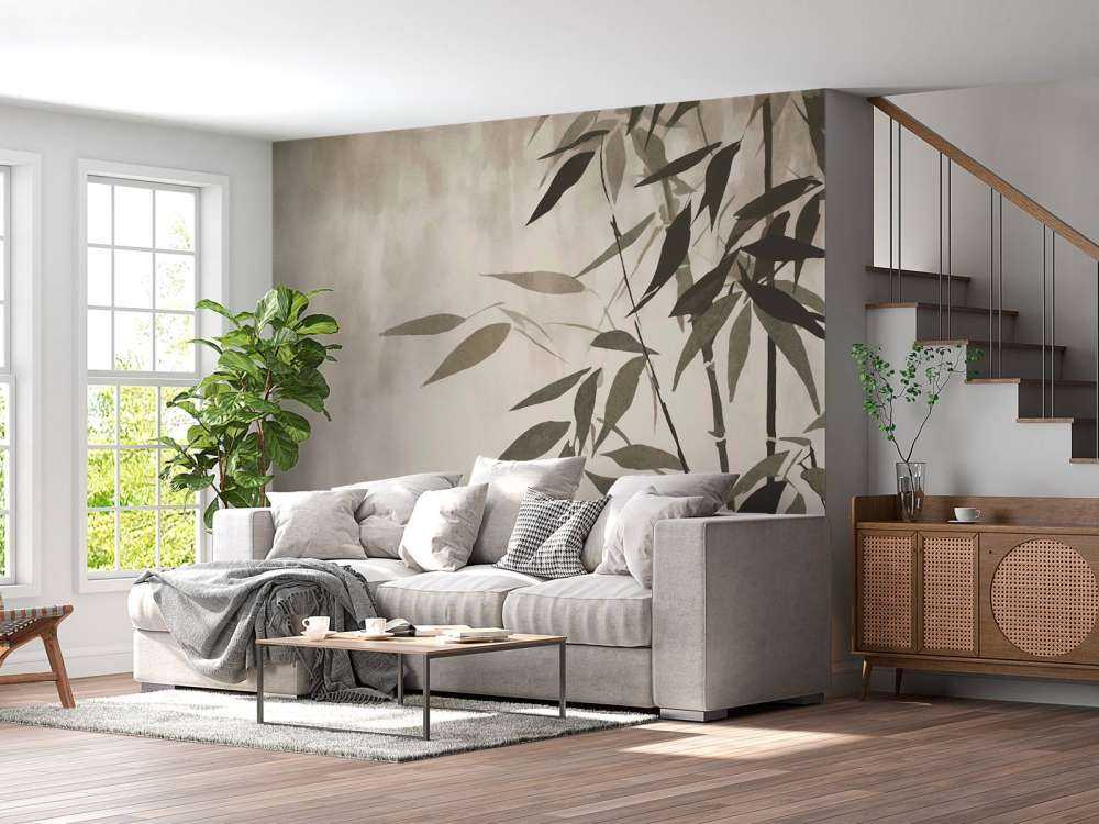 Calme bamboo garden brown beige