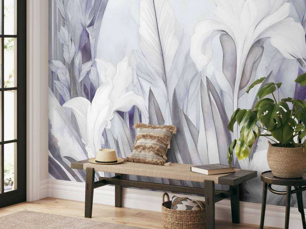 Iris au lever du soleil violet