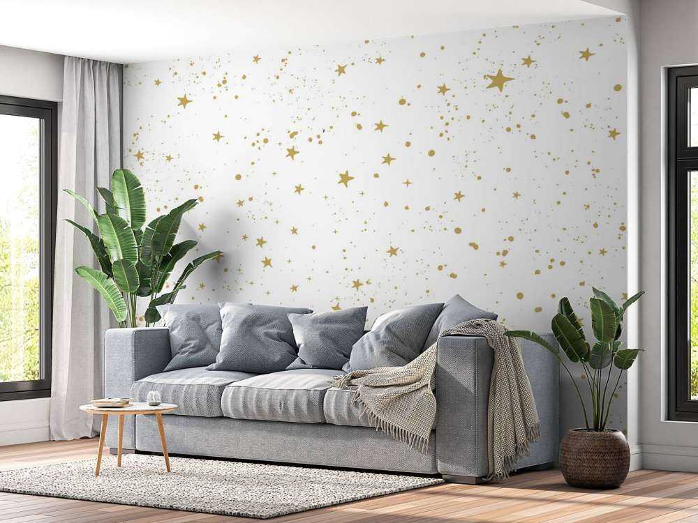 Pluie dorée d'étoiles