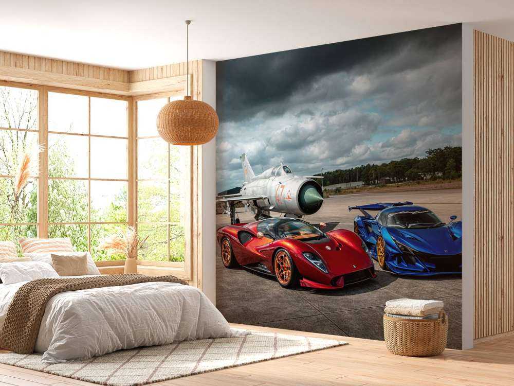 Supercars dans un avion de chasse