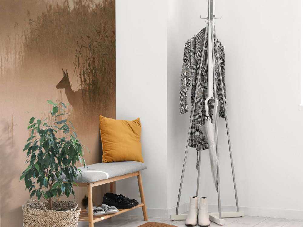 Ree dans la brume du matin