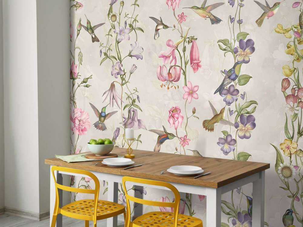 Fleurs de pré et de jardin taupe