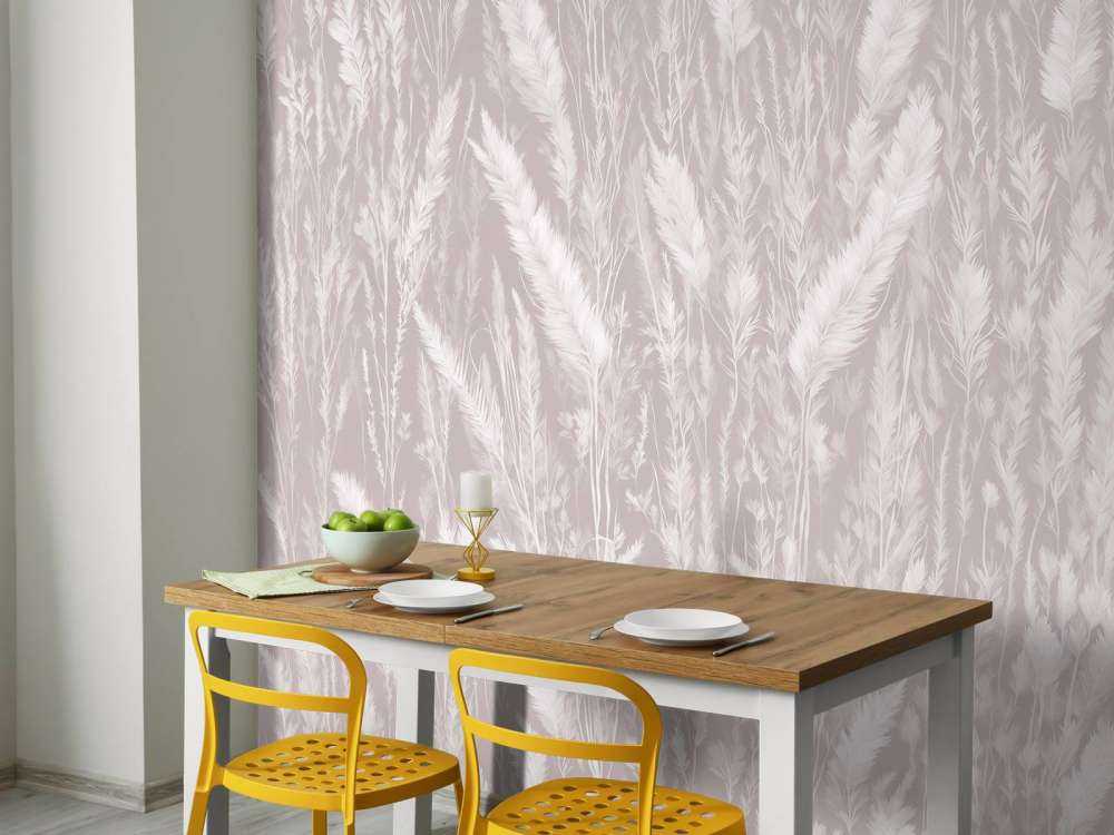 Mur de graminées de champ - taupe