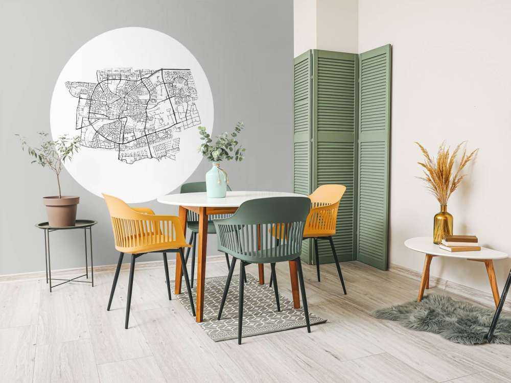 Carte de Leeuwarden, blanc