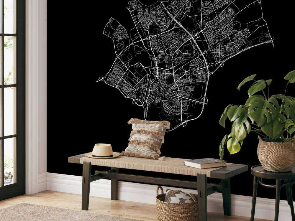 Carte de Den Bosch, noir