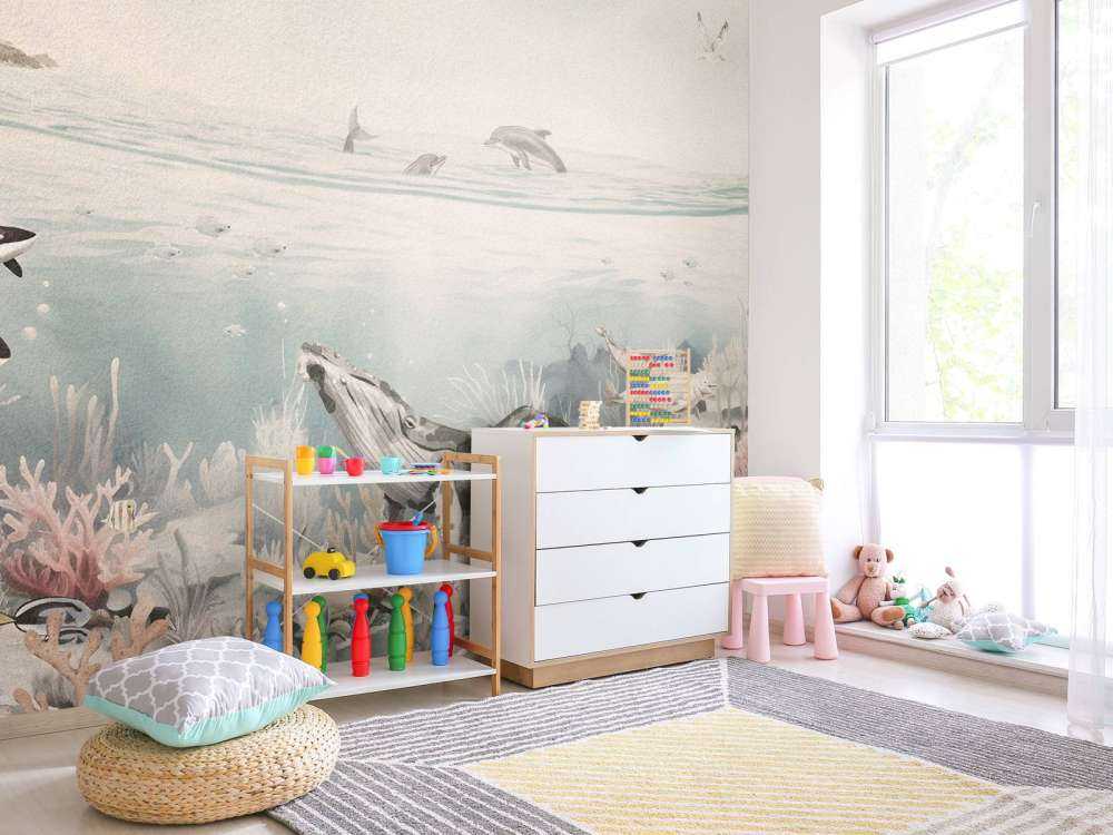 Paysage Océanique avec Animaux