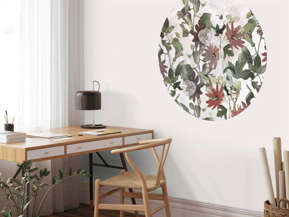 Sept oiseaux dans un feuillage enchanté - Jardin de rose