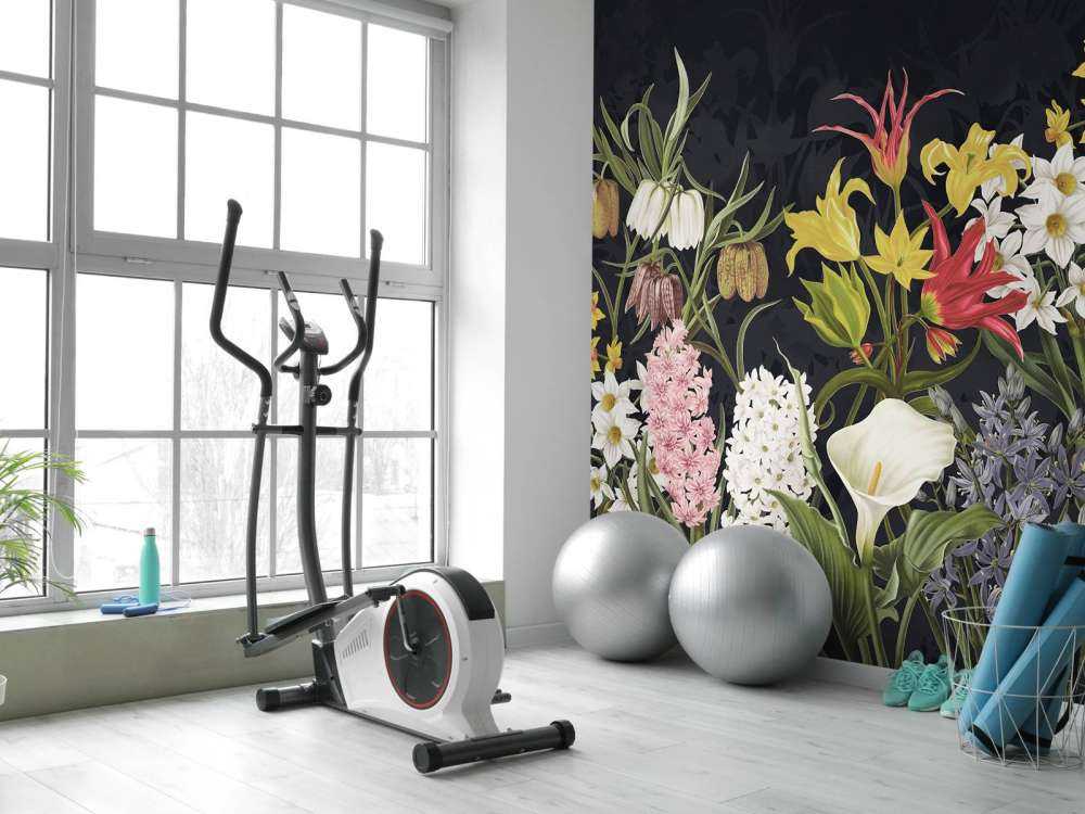 Fleurs de printemps - Givre argenté gris