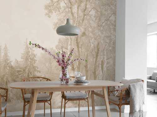 Paysage forestier beige #2