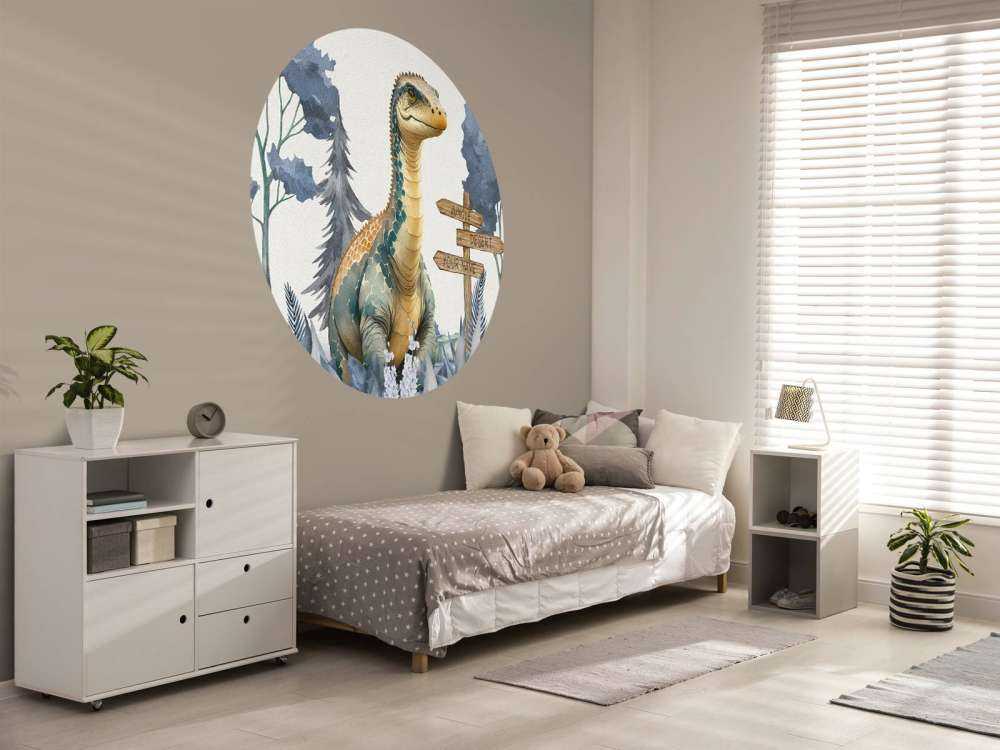 Bébé brachiosaure dans la jungle bleue