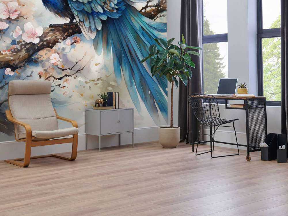 Paon dans la Brume de Printemps