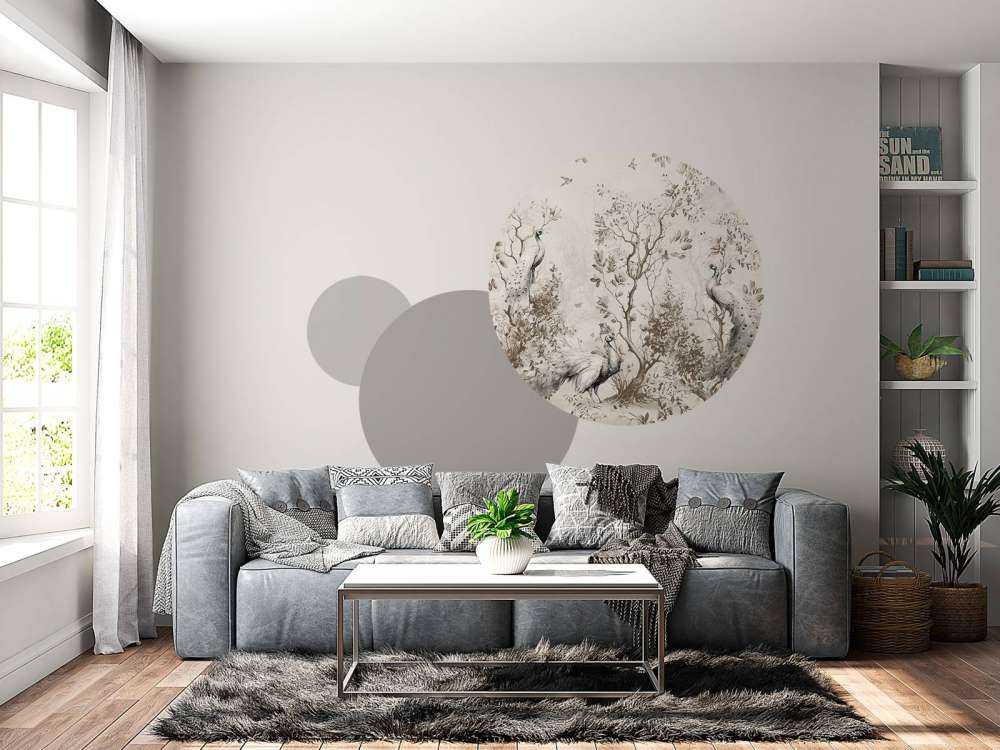 Paons dans la Sérénité Pastorale