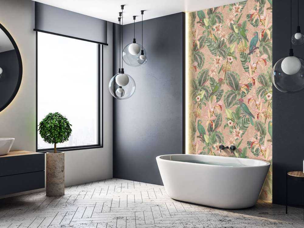 Oiseaux et perroquets de la jungle tropicale - terracotta