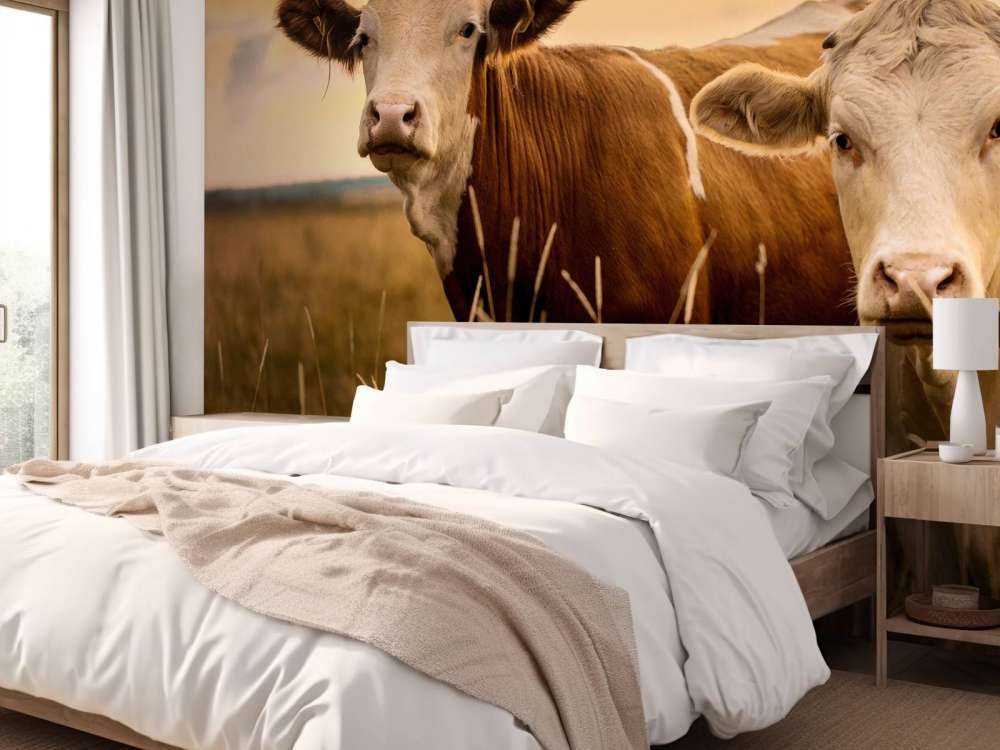 Les vaches au soleil du soir