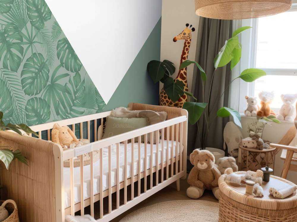 Triangles avec motif de jungle