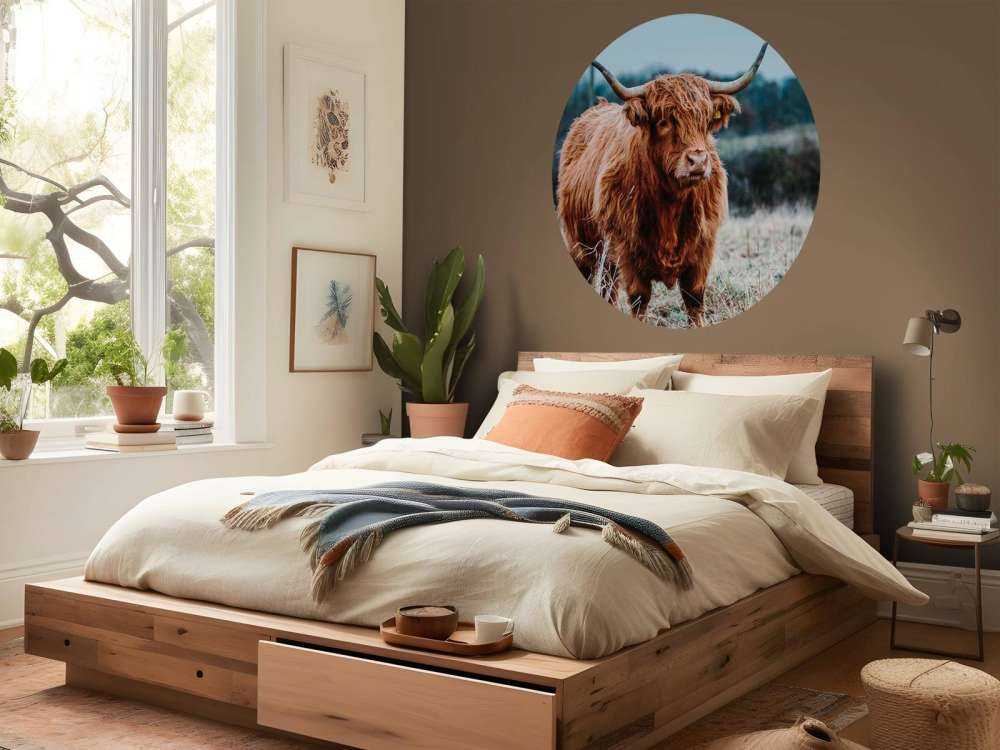 Un Highland écossais dans la forêt