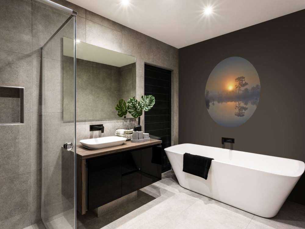 Lever de soleil brumeux