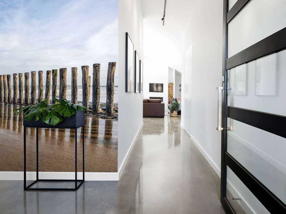 Brise-lames en bois sur la côte près de Cadzand-bad - NL