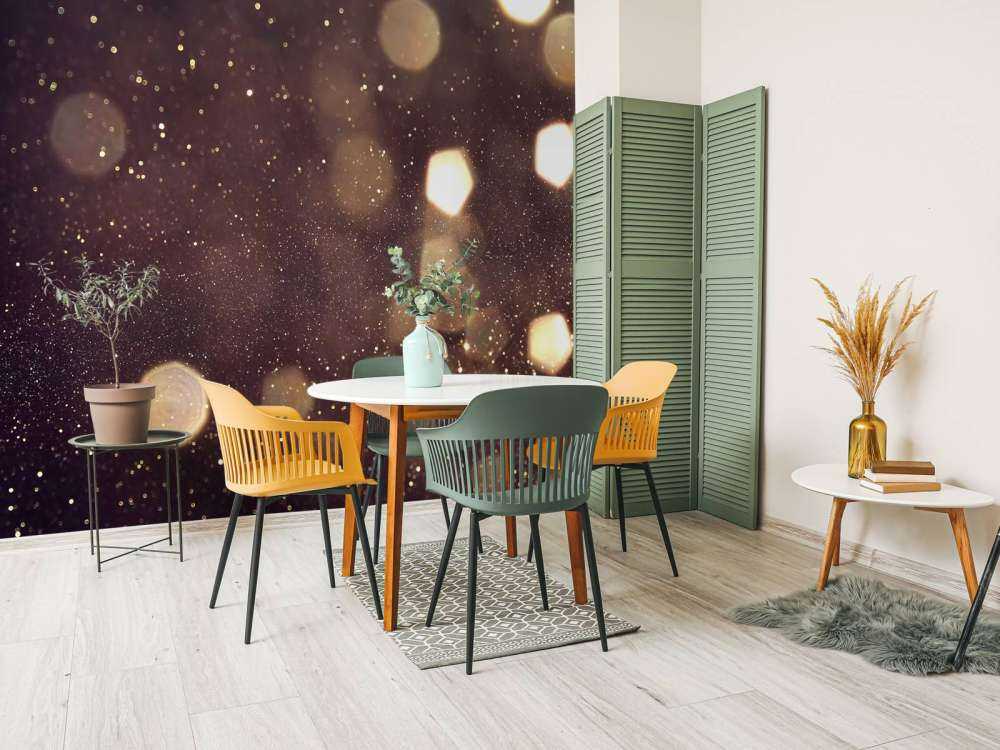 Lumières abstraites à paillettes