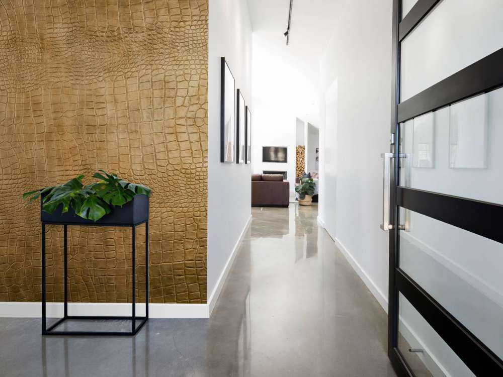 Crocodile texturé ocre jaune