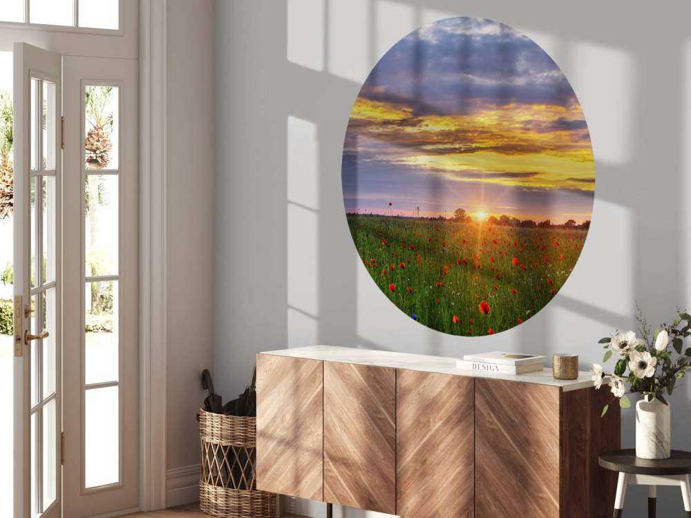 Paysage de coquelicots