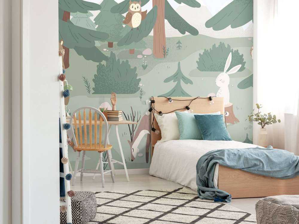 Forêt avec des animaux